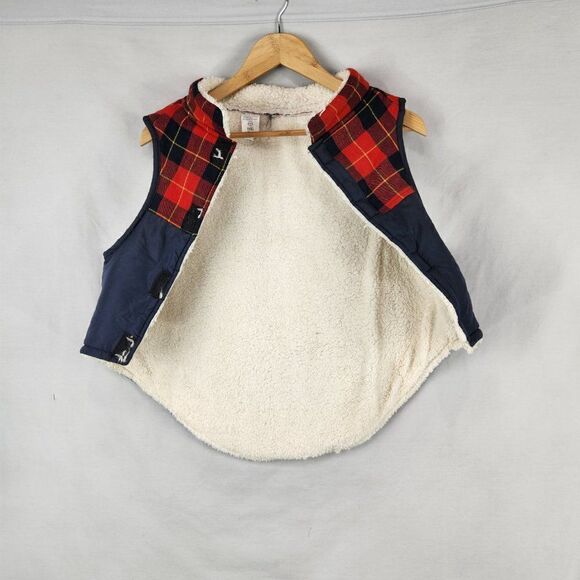 Dog Puffer Jacket Vest XXXL Buffalo Check Plaid Red Blue Bond & Co Pet Sherpa - Picture 4 of 7